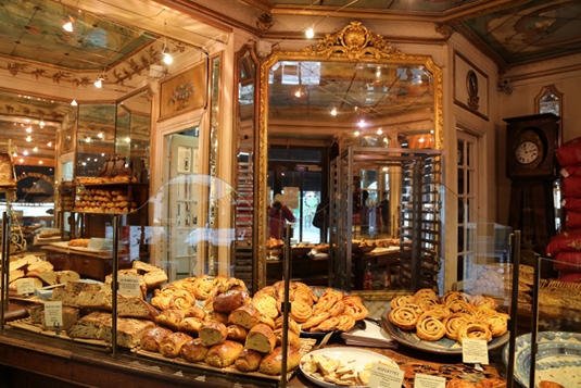Inside the bakery.